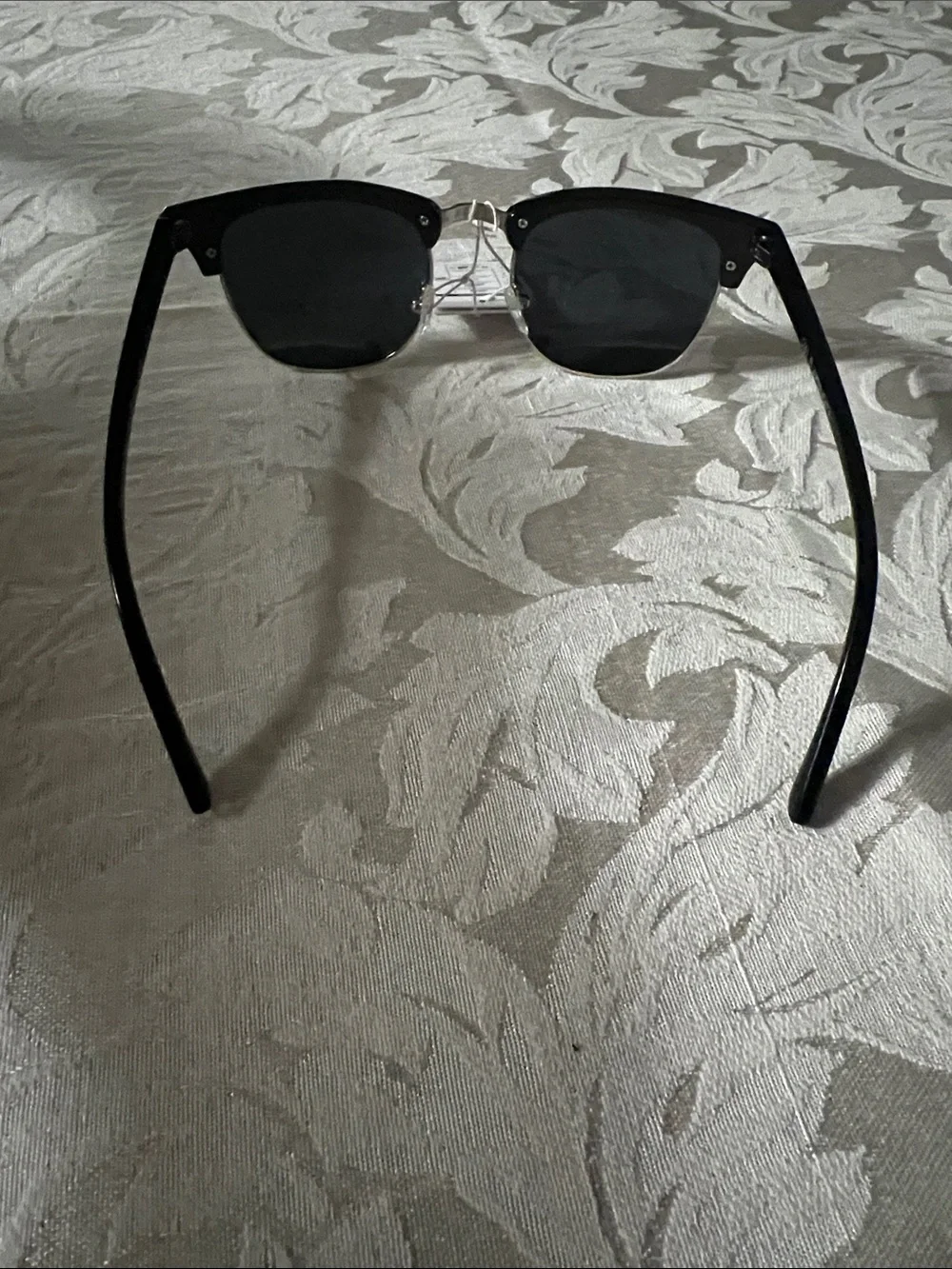Owl Sunglasses Semi-Rimless Mens Womens Black UV400 Protection